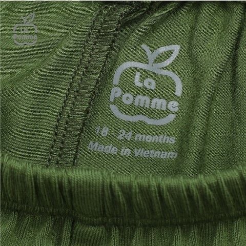  Bộ ba lỗ La Pomme Chó đốm - Xanh lá 