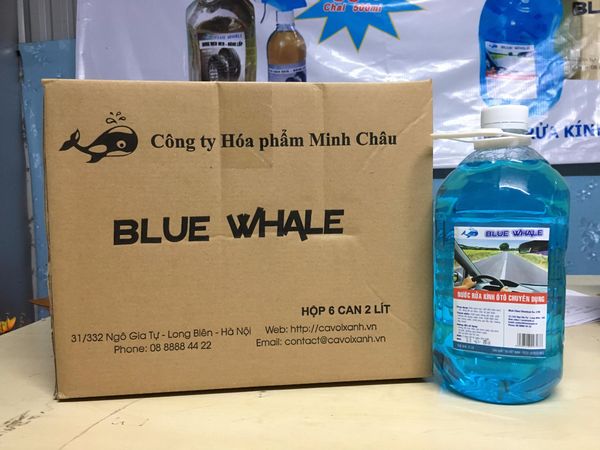  Nước rửa kính xe ô tô hiệu BLUE WHALE (thùng 6 can x 2 lít)_Lẻ 