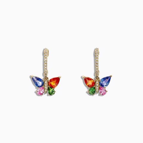  Diamond Butterfly Earrings 