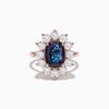 White Gold Blue Sapphire Diamond Ring