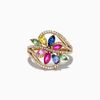 Yellow Gold Multi Sapphire & Diamond Ring