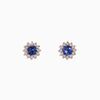 Rose Gold Tanzanite and Diamond Earrings