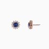 Rose Gold Tanzanite and Diamond Earrings