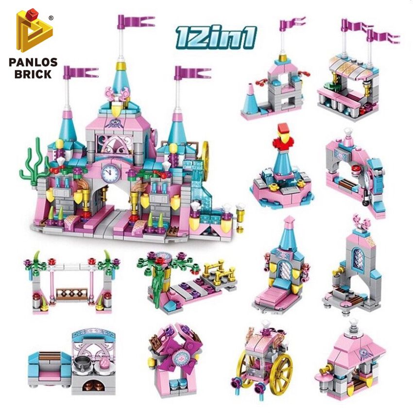 Bộ lắp ráp lego Panlos Brick 12 trong 1 - Mô hình CASTLE - The city of joy 633012