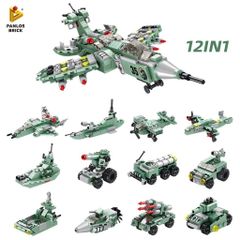 Bộ lắp ráp lego Panlos Brick 12 trong 1 - Mô hình Destroyer Fighter 633017