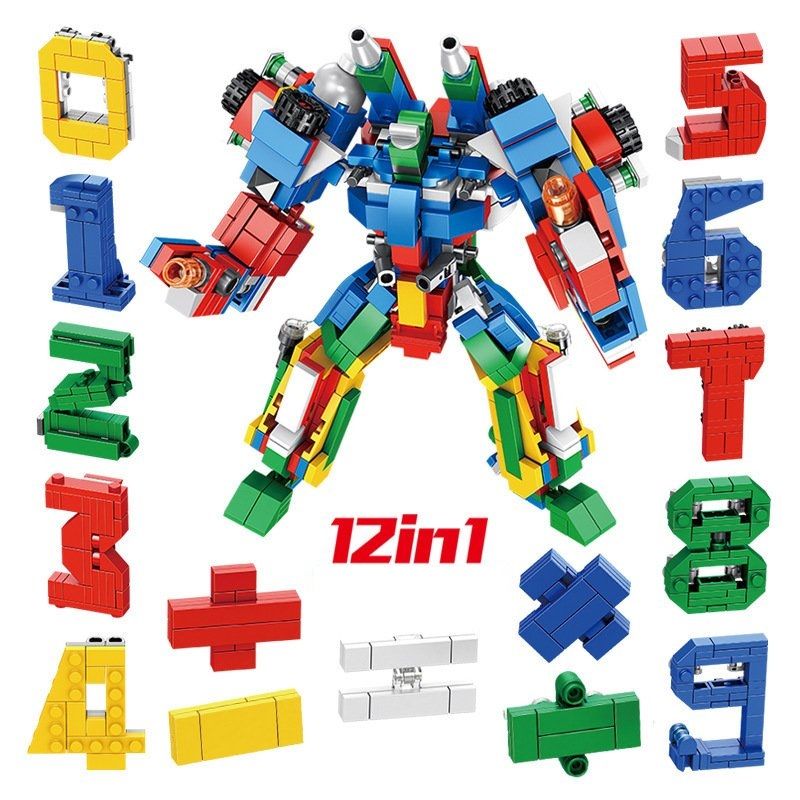 LEGO ROBOT biến hình Khổng lồ 12 xe ô tô  máy bay đồ chơi
