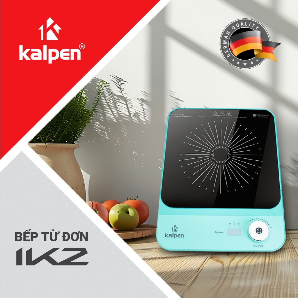 Bếp điện từ đơn đa cảm ứng Kalpen IK2 công suất 2200W - Hàng chính hãng - Bảo hành 24 tháng