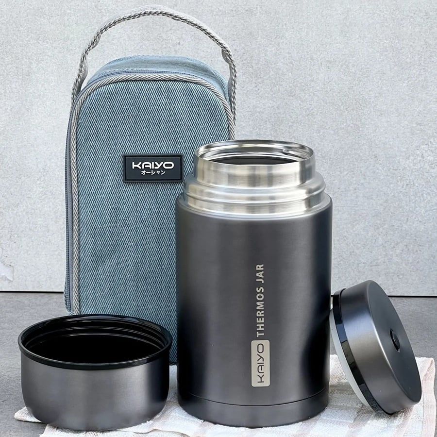 Bình ủ cháo giữ nhiệt inox 304 Kaiyo 750ml - 1000ml