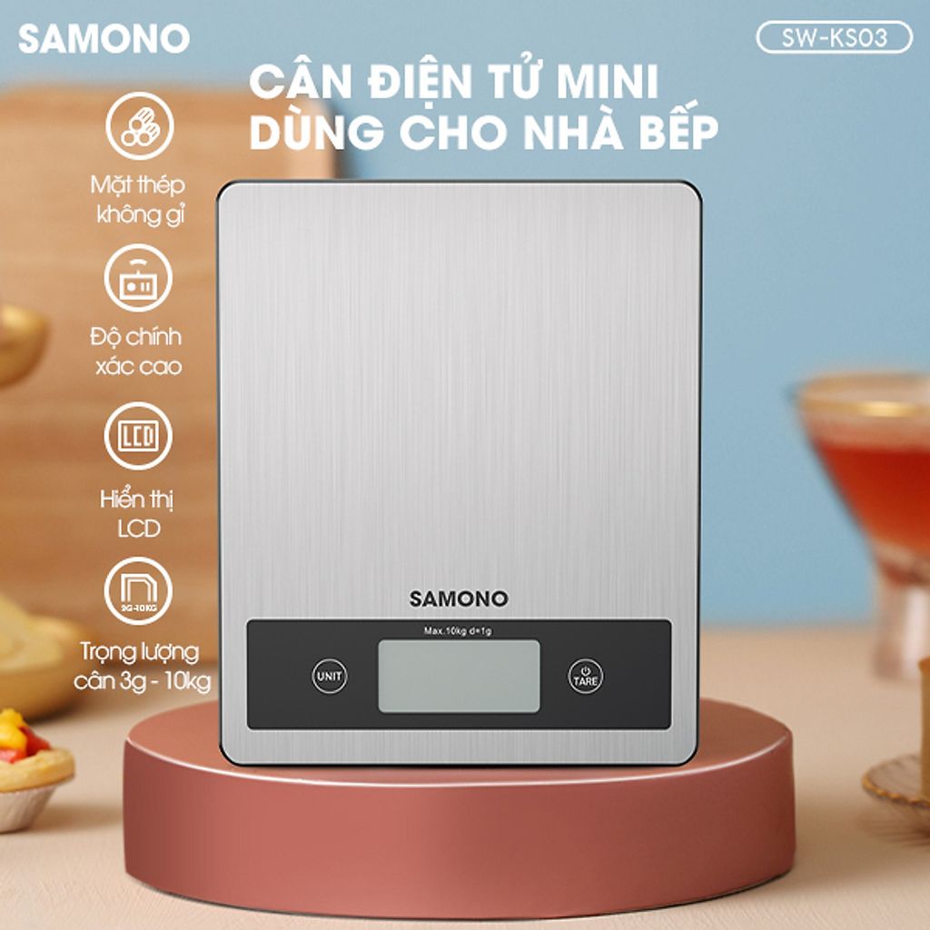 Cân tiểu ly điện tử mini SAMONO SW-KS03 dùng cho nhà bếp