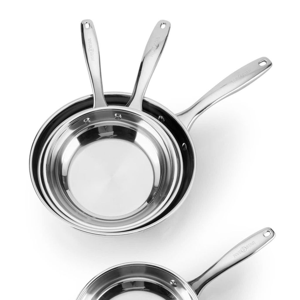 Chảo inox 304 đáy từ 3 lớp liền khối Fivestar Plus – A2ZMART