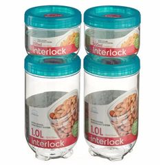 Combo 4 hộp nhựa bảo quản thực phẩm Interlock Lock&Lock INL301S3