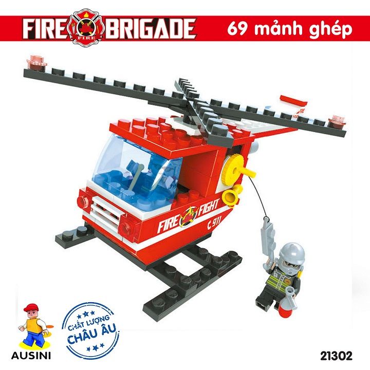 Lắp ráp lego - Mô hình sở cảnh sát cứu hỏa Ausini No. 21302