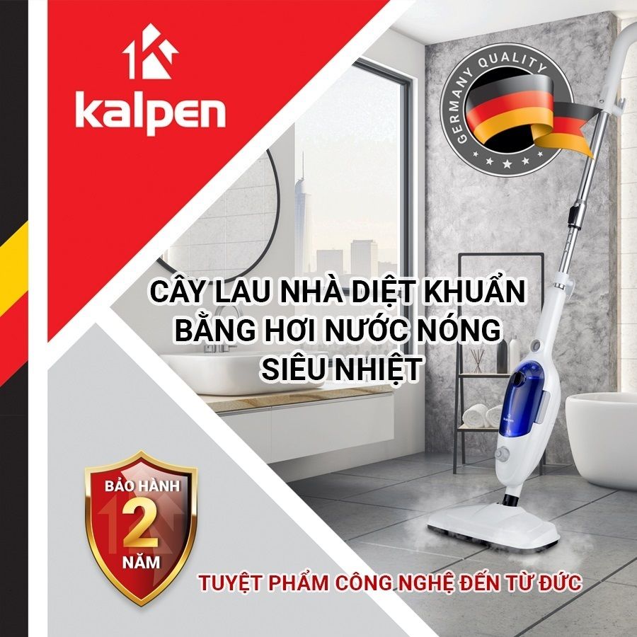 Cây lau nhà diệt khuẩn bằng hơi nước nóng siêu nhiệt Kalpen SMK-3960