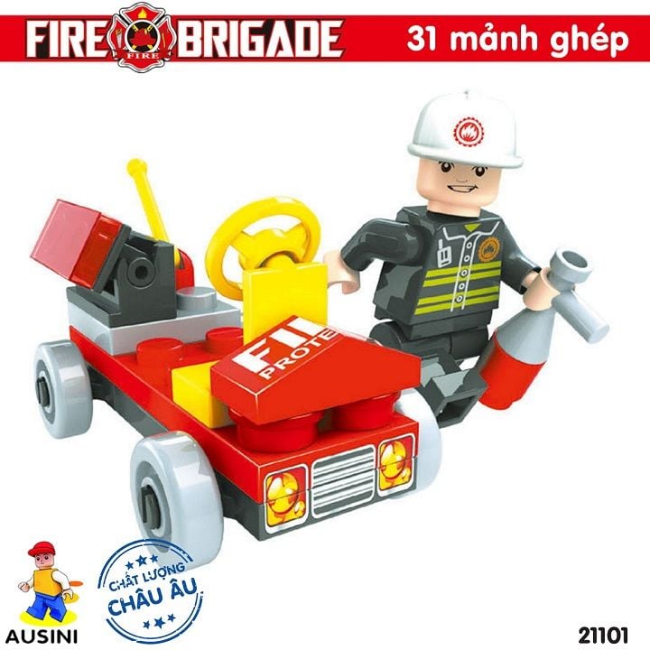 Lắp ráp lego - Mô hình sở cảnh sát cứu hỏa Ausini No. 21101