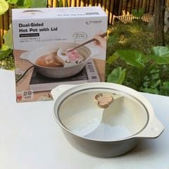 Nồi lẩu nhôm đúc nguyên khối 2 ngăn Kaiyo KAC-2232 26cm