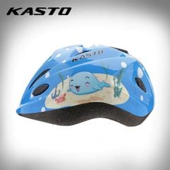 Nón bảo hiểm thể thao trẻ em Kasto hình cá (xanh dương)