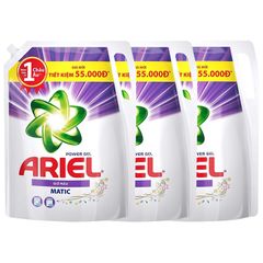 Combo 3 túi Nước giặt Ariel Power Gel giữ màu 2.15kg