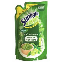 Nước rửa chén bát khử mùi tanh Sunlight Matcha trà Nhật 550g