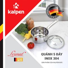 Nồi quánh Inox 304 cao cấp 5 đáy Kalpen Lermat L16 16cm