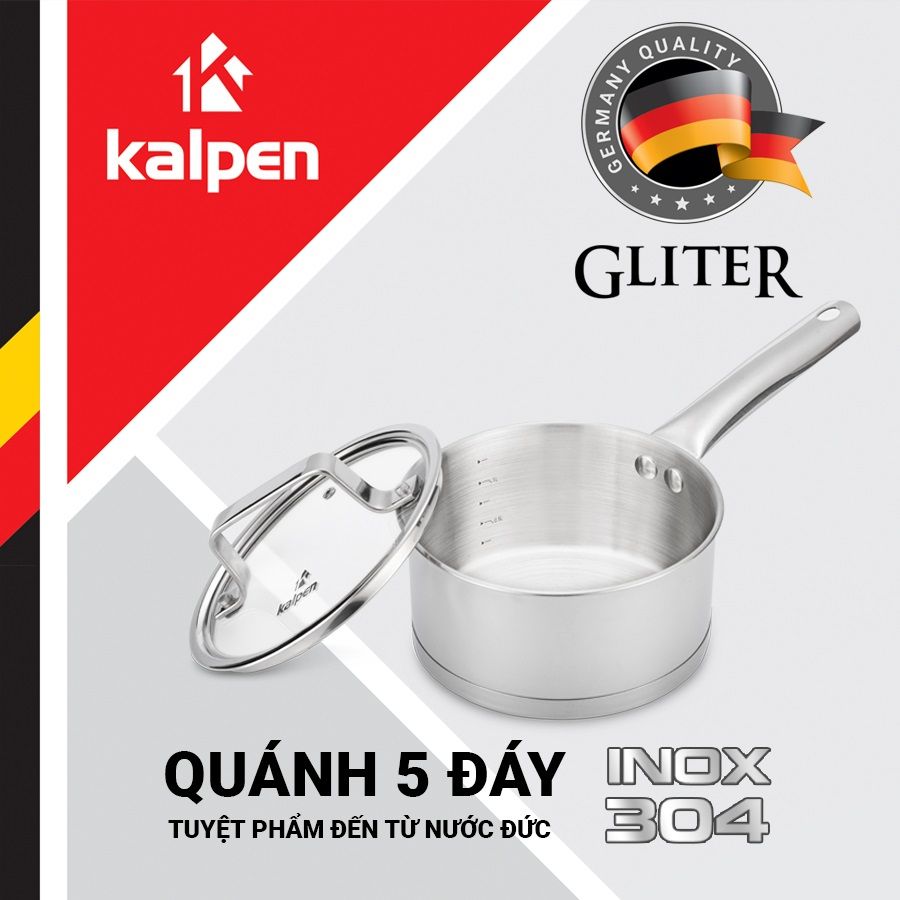 Quánh Inox 304 cao cấp Kalpen Gliter KP-6716 16cm