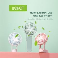 Quạt sạc mini cầm tay để bàn Robot RT-BF11