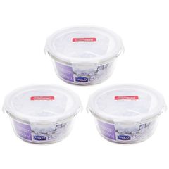 Combo 3 Hộp thủy tinh chịu nhiệt cao cấp Lock&Lock Boroseal LLG861 950ml