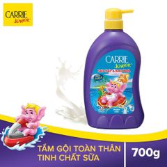 Sữa tắm gội toàn thân Carrie Junior 2 trong 1 tinh chất sữa chai 700g