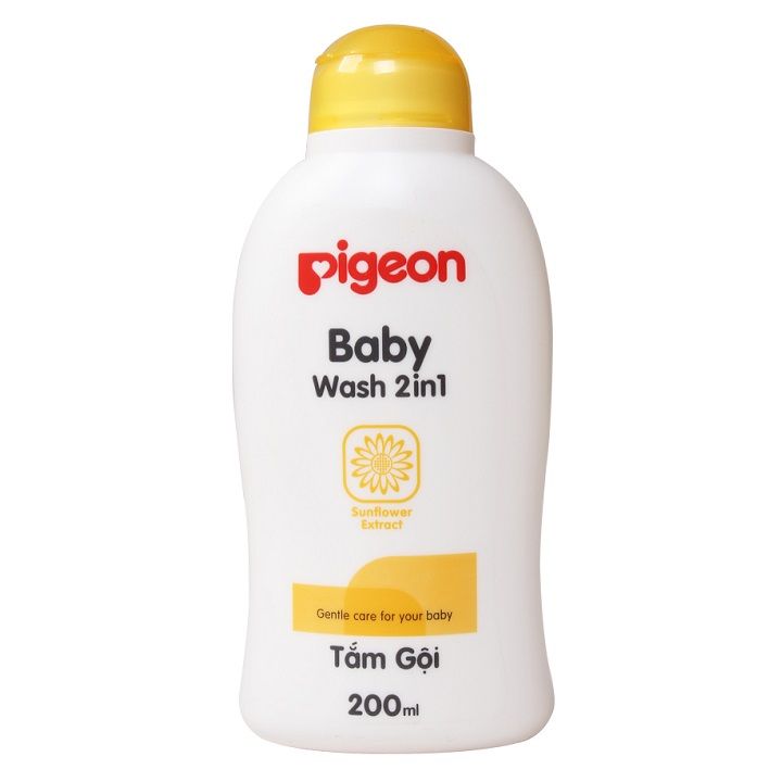 Sữa tắm gội toàn thân Pigeon Baby 2 trong 1 hương Hoa Hướng Dương chai 200ml