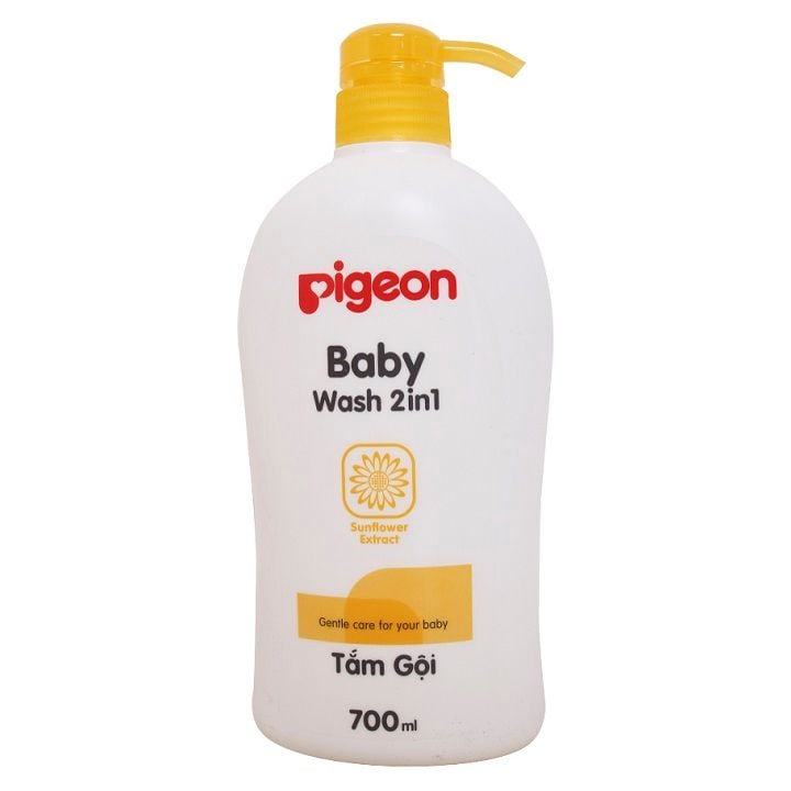 Sữa tắm gội toàn thân Pigeon Baby 2 trong 1 hương Hoa Hướng Dương chai 700ml