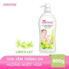 Sữa tắm trắng da hương nước hoa Gervenne tinh chất sữa dê và hương Lily 900g