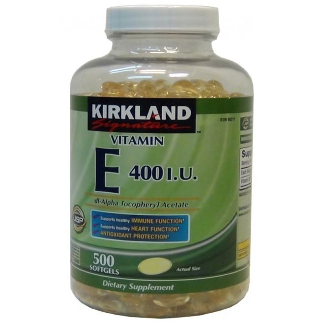 Vitamin E 400 I.U. Kirkland (500 viên)