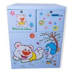 Tủ nhựa trẻ em Lucky Việt Nhật (3 tầng - 4 ngăn)