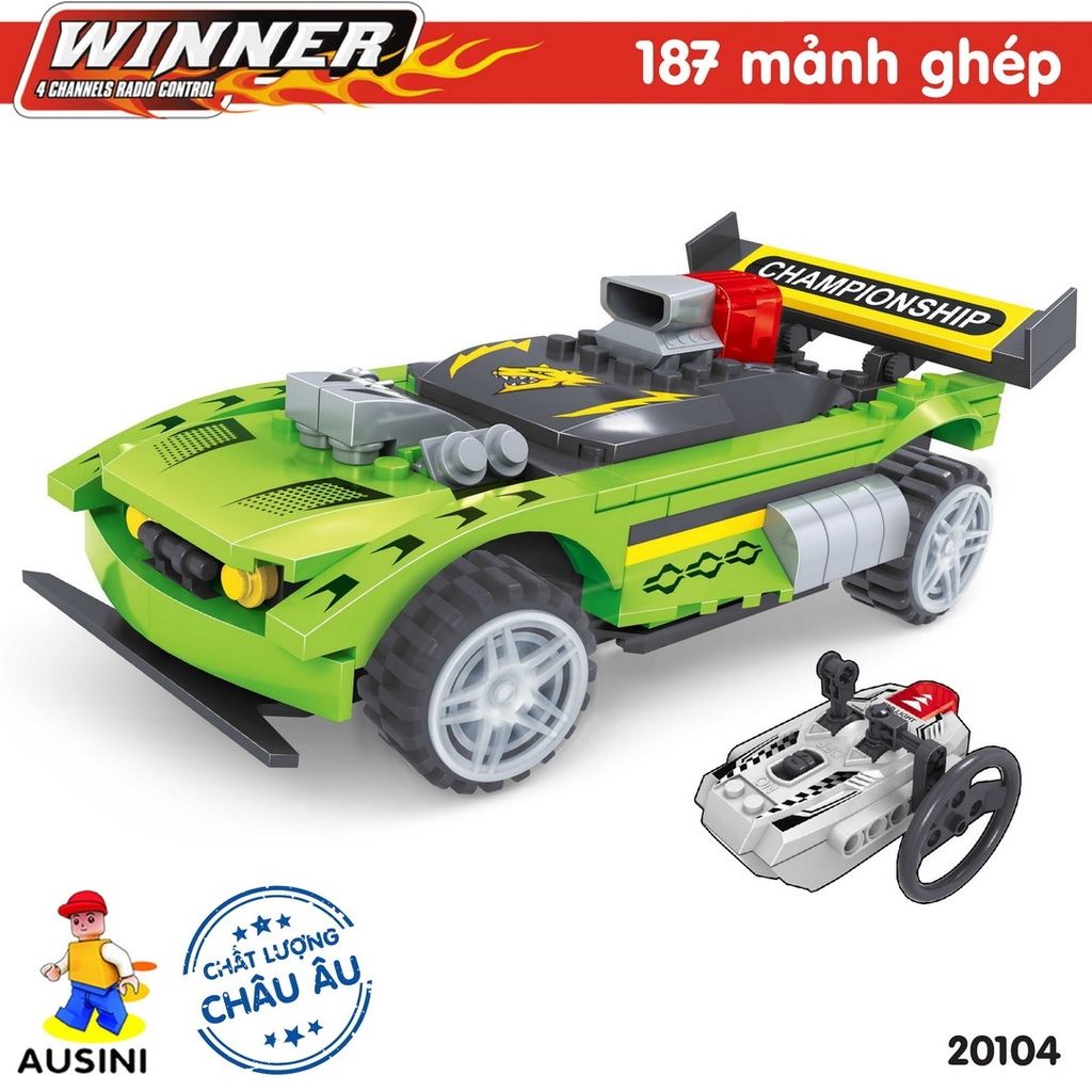 Lắp ráp lego - Xe đua điều khiển Ausini No. 20104