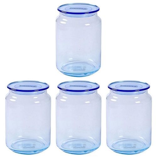 Set 4 Hũ thủy tinh Rondo Solid Color (Ice Blue) Luminarc L9851 750ml