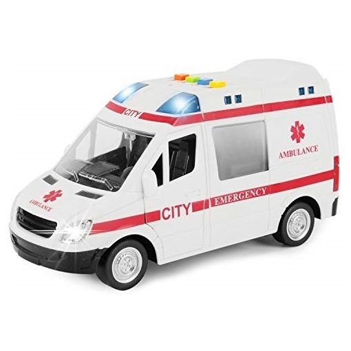 Xe mô hình xe cứu thương cấp cứu Ambulance 124  Blue Mô Hình