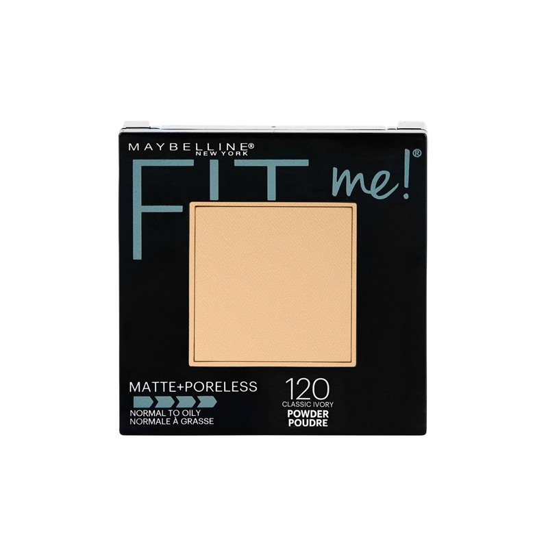 Kết quả hình ảnh cho Phấn Phủ Maybelline Fit Me Matte Poreless Powder 120 Classic Ivory