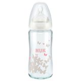 NUK Glass Bottle Latex Teat 240ml - bình thủy tinh NUK 240ml