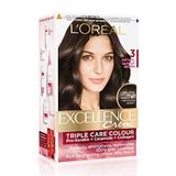 Loreal Excellence Hair Dyer Dark Brown 3 - thuoc nhuom toc mau nau den so 3