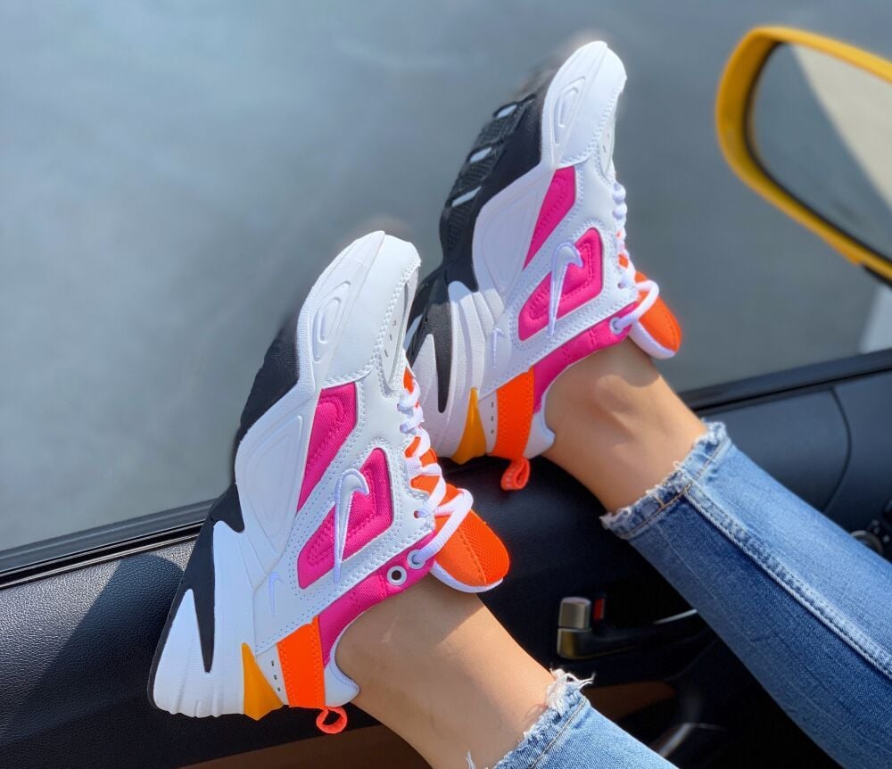 nike m2k tekno orange pink