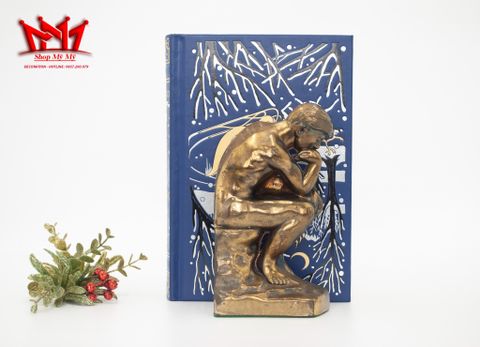  Chặn sách cổ điển hình 2 người đang ngồi suy nghĩ được làm bằng Atimon. 