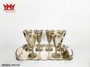 Bộ 6 ly đồng mạ bạc của Tây Ban Nha cao 18cm