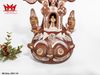 Đất sét nung Peru ,Peru Quinua . Nghệ thuật dân gian, đồ gốm chân nến 3 nhánh.
