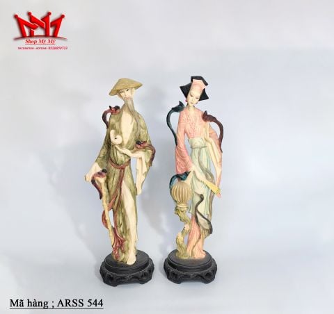  Cặp bức tượng lớn của Nhà điêu khắc A. Santini Châu Á. ( made in Italy ) 