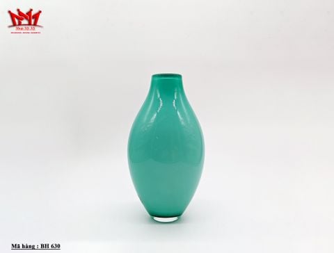  Bình hoa thủy tinh cao cấp màu xanh lục lam của Ý 
