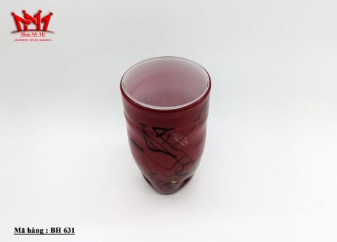  Bình hoa thủy tinh màu đỏ ( BH 631 ) 