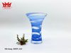 Bình thủy tinh nghệ thuật xoáy màu xanh coban  của Ba Lan.