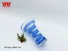 Bình thủy tinh nghệ thuật xoáy màu xanh coban  của Ba Lan.