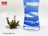 Bình thủy tinh nghệ thuật xoáy màu xanh coban  của Ba Lan.