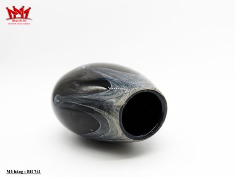  Bình hoa thủy tinh Murano màu đen pha màu lạ mắt và độc đáo 