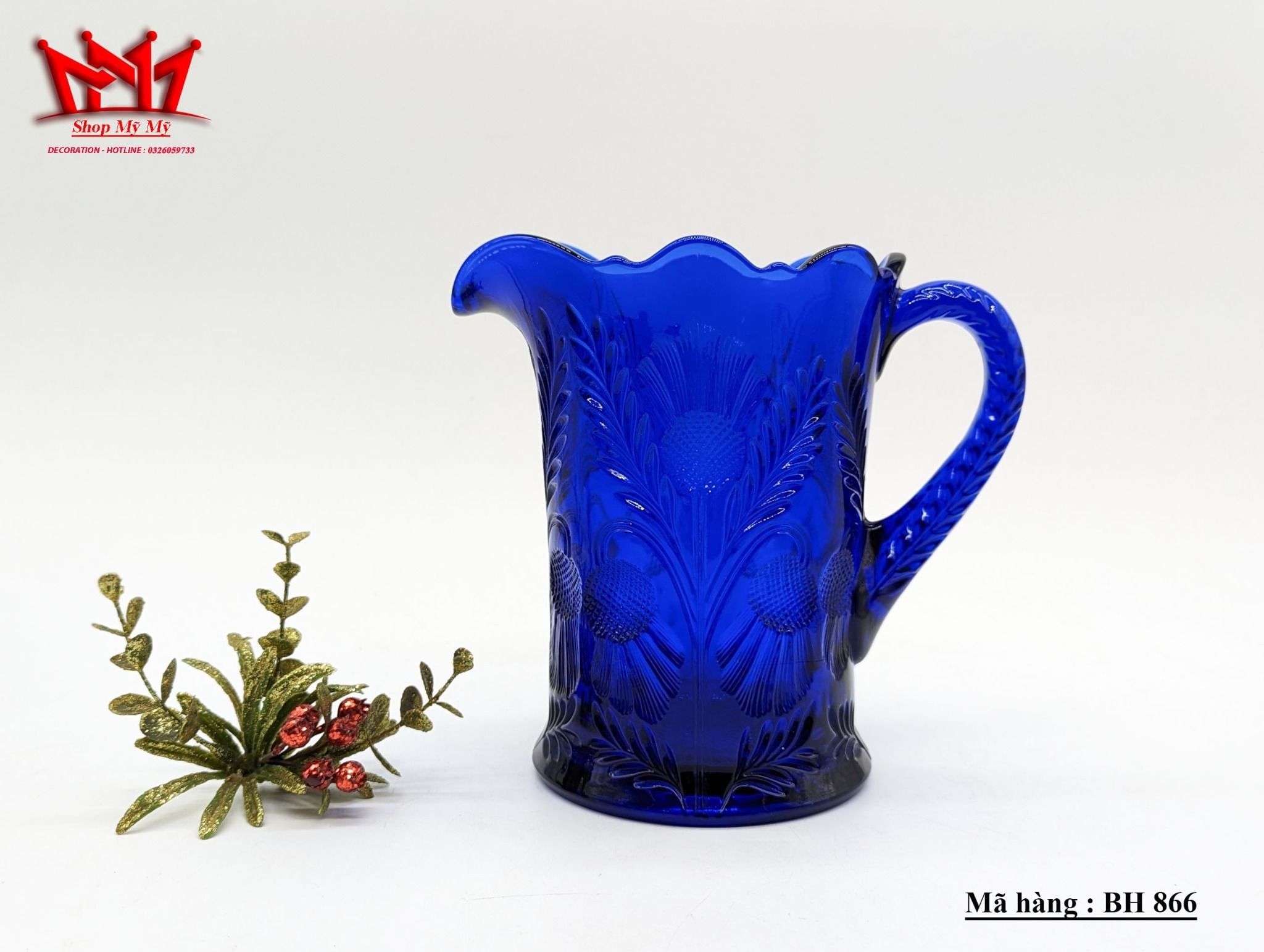 Bình thủy tinh Mosser Heavy - Xanh Coban - Scotland